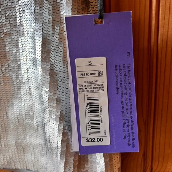 NWT Silver Future Collective Mini Skirt - Picture 4 of 7